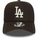 los-angeles-dodgers-mlb-new-era-brun-buet-snapback-9forty-e-frame-side-patch-kasket