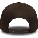 cappellino-curvo-marrone-snapback-9forty-e-frame-side-patch-dei-los-angeles-dodgers-mlb-di-new-era