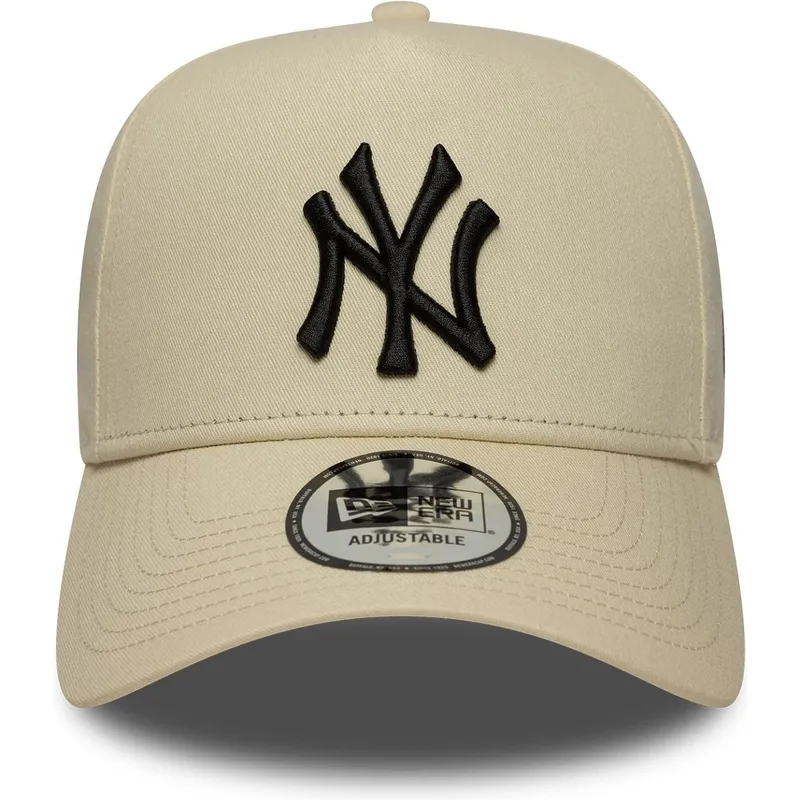 cappellino-curvo-beige-snapback-9forty-e-frame-side-patch-dei-new-york-yankees-mlb-di-new-era