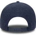 los-angeles-dodgers-mlb-9forty-e-frame-melton-snapback-kappe-mit-gebogenem-schirm-und-marineblauem-logo-von-new-era-in-marinebla