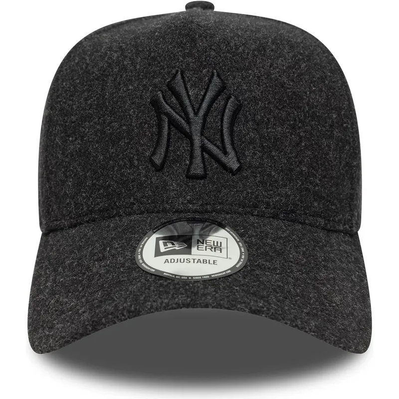cappellino-curvo-nero-snapback-con-logo-nero-9forty-e-frame-melton-di-new-york-yankees-mlb-di-new-era