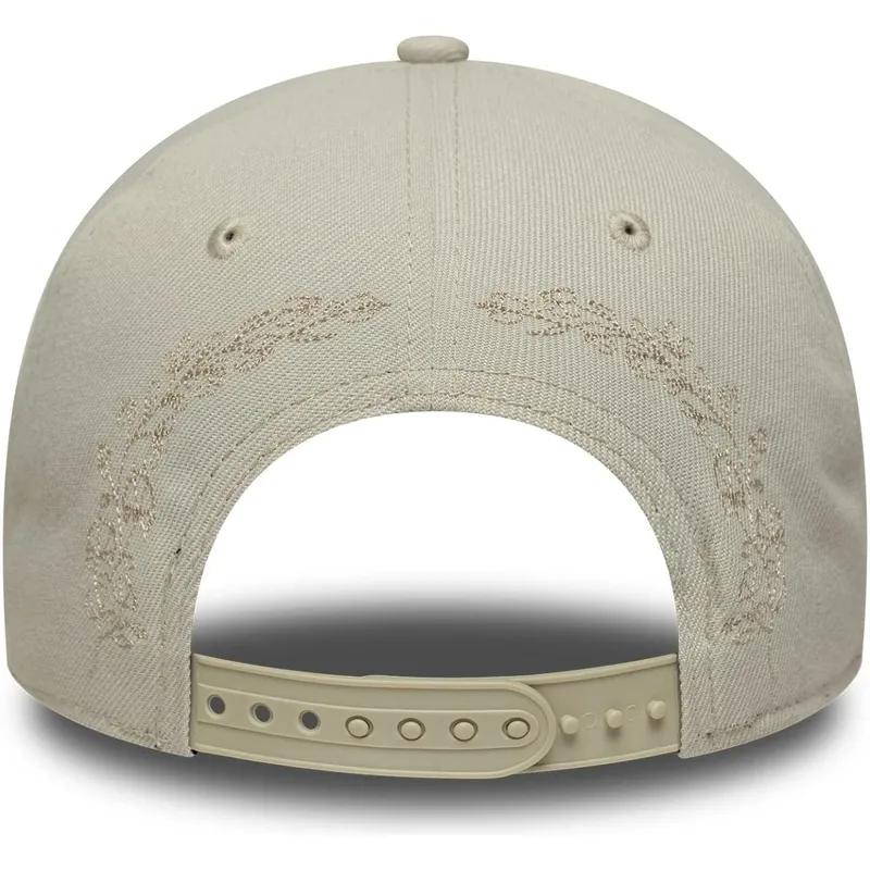 gorra-curva-beige-snapback-con-logo-beige-9forty-e-frame-tonal-icon-de-los-angeles-dodgers-mlb-de-new-era