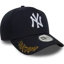 casquette-courbee-bleue-marine-snapback-9forty-e-frame-tonal-icon-new-york-yankees-mlb-new-era
