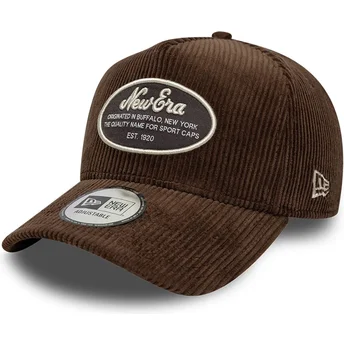 Braune gebogene Snapback-Kappe 9FORTY E Frame Patch Cord von New Era