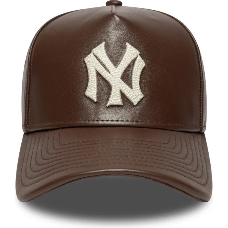 new-york-yankees-mlb-new-era-9forty-e-frame-img-leather-justerbar-brun-buet-kasket