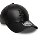 cappellino-curvo-nero-snapback-con-logo-nero-9forty-m-crown-pu-dei-los-angeles-dodgers-mlb-di-new-era