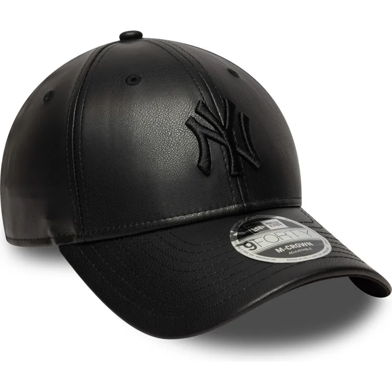 gorra-curva-negra-snapback-con-logo-negro-9forty-m-crown-pu-de-new-york-yankees-mlb-de-new-era