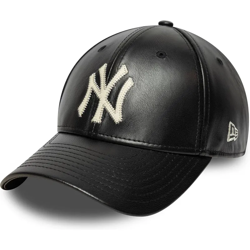 czarna-zakrzywiona-czapka-regulowana-9forty-m-crown-img-leather-new-york-yankees-mlb-od-new-era