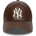 justerbar-brun-buet-kasket-9forty-m-crown-img-leather-new-york-yankees-mlb-fra-new-era