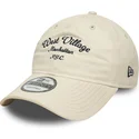 cappellino-curvo-beige-regolabile-west-village-9twenty-wordmark-di-new-era