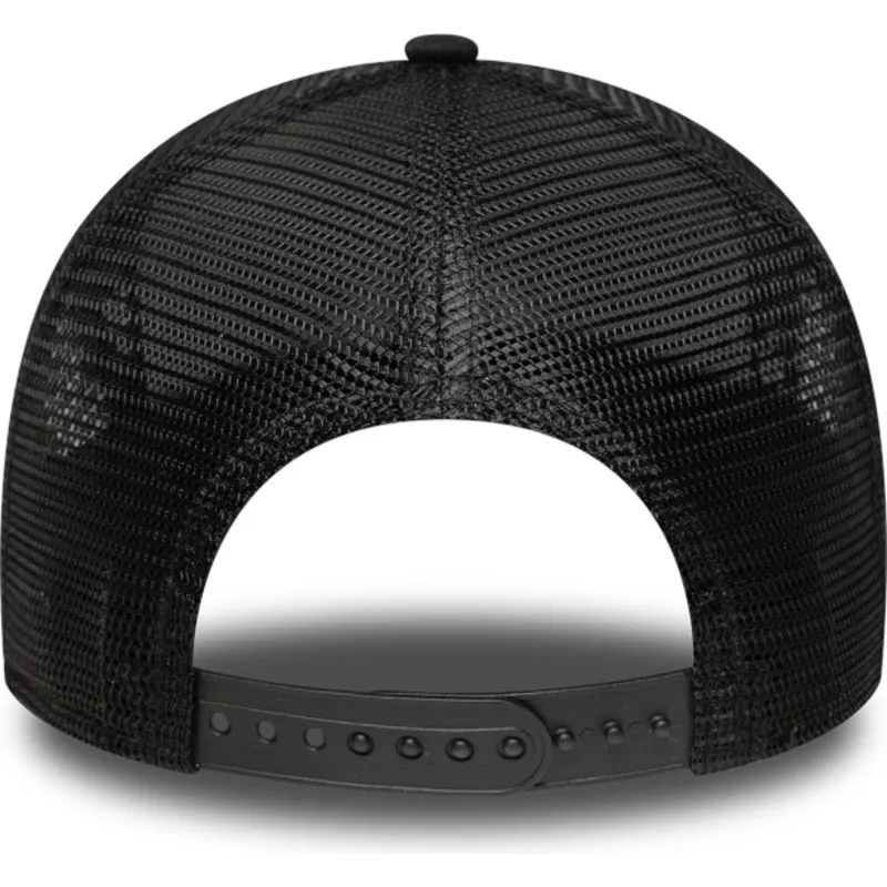 cappello-trucker-nero-con-logo-verde-a-frame-league-essential-dei-new-york-yankees-mlb-di-new-era