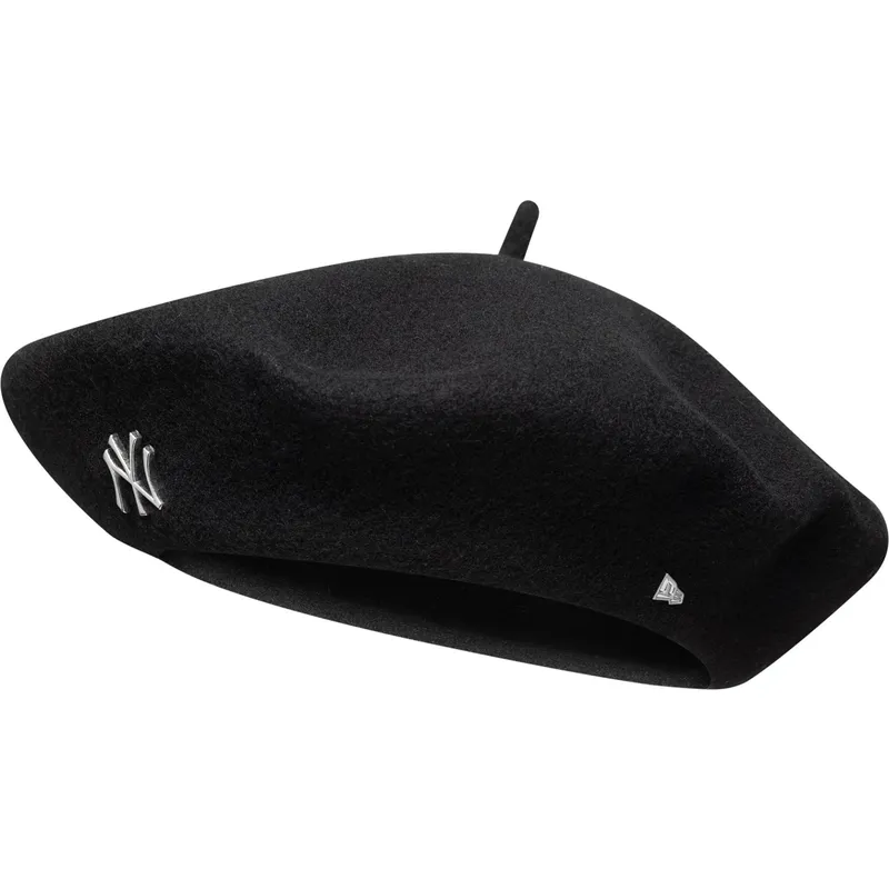 basco-nero-da-donna-pin-wool-beret-dei-new-york-yankees-mlb-di-new-era