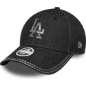 cappellino-con-visiera-curva-nero-regolabile-da-donna-9forty-sequin-denim-dei-los-angeles-dodgers-mlb-di-new-era