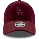 cappellino-curvo-granata-regolabile-da-donna-9forty-velour-dei-los-angeles-dodgers-mlb-di-new-era