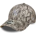 graue-verstellbare-curved-cap-fur-damen-9forty-snake-der-new-york-yankees-mlb-von-new-era