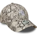 cappellino-curvo-grigio-regolabile-da-donna-9forty-snake-dei-new-york-yankees-mlb-di-new-era