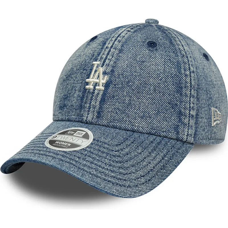 gorra-curva-azul-ajustable-para-mujer-9twenty-denim-de-los-angeles-dodgers-mlb-de-new-era