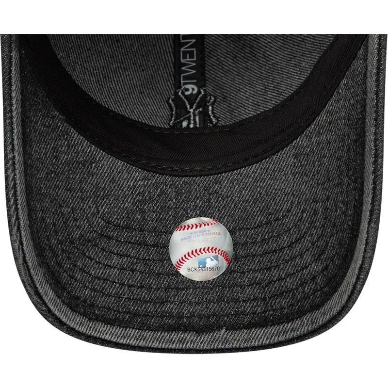 new-era-new-york-yankees-mlb-9twenty-justerbar-sort-denim-kasket-til-kvinder