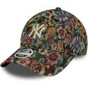 new-era-new-york-yankees-mlb-9twenty-floral-verstellbare-mehrfarbige-damen-cap-mit-gebogenem-schirm