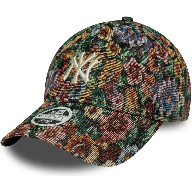 czapka-z-zakrzywionym-daszkiem-wielokolorowa-regulowana-damska-9twenty-floral-new-york-yankees-mlb-od-new-era