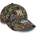 new-era-new-york-yankees-mlb-9twenty-floral-verstellbare-mehrfarbige-damen-cap-mit-gebogenem-schirm