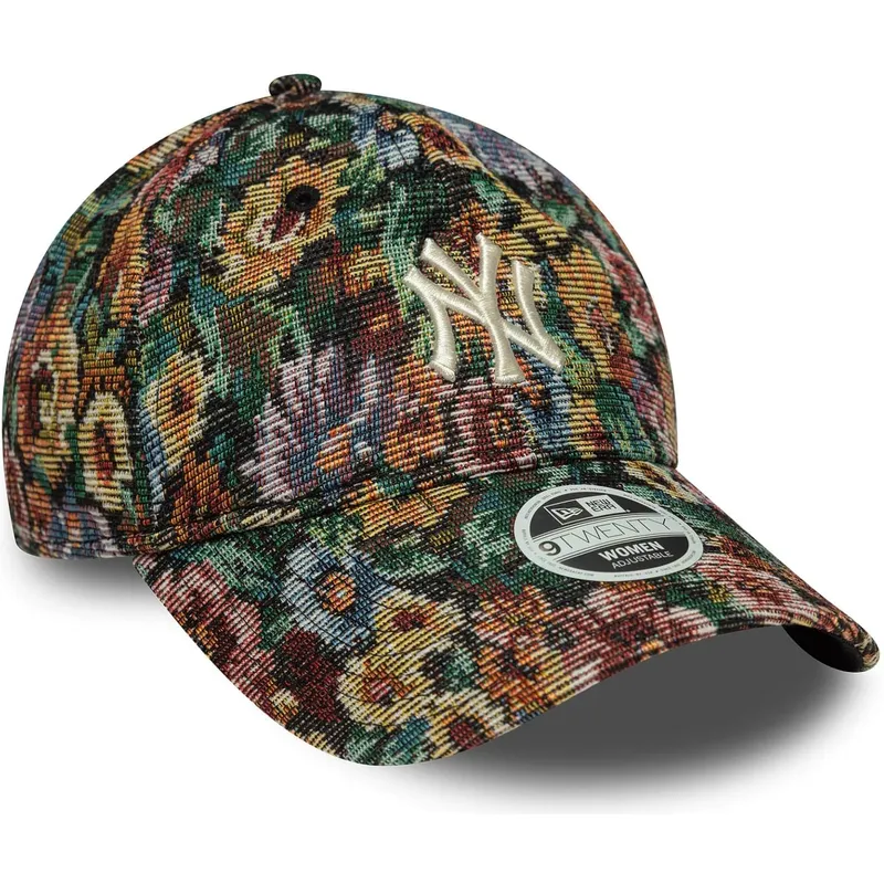 gorra-curva-multicolor-ajustable-para-mujer-9twenty-floral-de-new-york-yankees-mlb-de-new-era