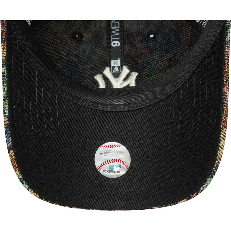 mehrfarbige-gebogene-verstellbare-damenkappe-9twenty-floral-der-new-york-yankees-mlb-von-new-era