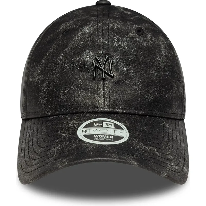 gorra-curva-negra-ajustable-para-mujer-con-logo-negro-9twenty-worn-pu-de-new-york-yankees-mlb-de-new-era