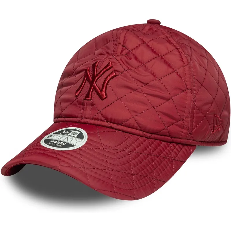 gorra-curva-roja-ajustable-para-mujer-con-logo-rojo-9twenty-padded-de-new-york-yankees-mlb-de-new-era