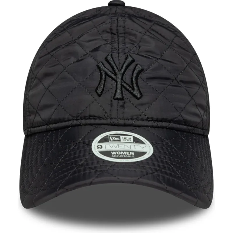 gorra-curva-negra-ajustable-para-mujer-con-logo-negro-9twenty-padded-de-new-york-yankees-mlb-de-new-era