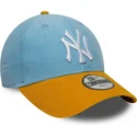 cappello-curvo-blu-e-marrone-regolabile-per-bambino-9forty-cord-dei-new-york-yankees-mlb-di-new-era