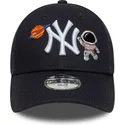 cappello-curvo-blu-navy-regolabile-per-bambino-9forty-space-icon-dei-new-york-yankees-mlb-di-new-era