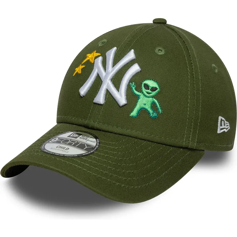 gron-justerbar-buet-kasket-til-born-9forty-space-icon-fra-new-york-yankees-mlb-fra-new-era