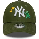 cappellino-curvo-verde-regolabile-per-bambino-9forty-space-icon-dei-new-york-yankees-mlb-di-new-era