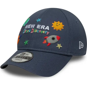 New Era 9FORTY Space Icon justerbar blå böjd keps för barn