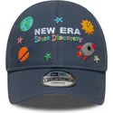 9forty-space-icon-verstellbare-blaue-kinder-cap-mit-gebogenem-schirm-von-new-era