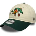 cappellino-beige-e-verde-regolabile-per-bambino-9twenty-mascot-di-new-era