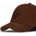 cappello-curvo-marrone-regolabile-con-logo-marrone-baseball-peach-obl061-di-oblack