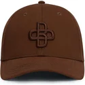cappello-curvo-marrone-regolabile-con-logo-marrone-baseball-peach-obl061-di-oblack