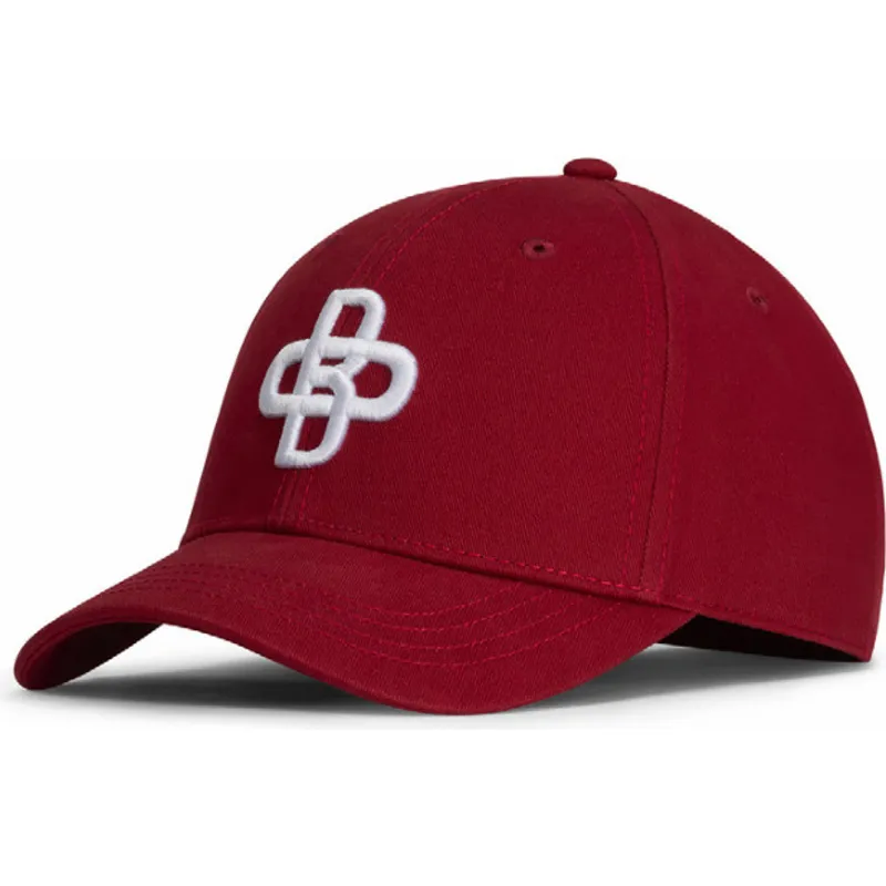 casquette-courbee-rouge-ajustable-baseball-peach-olb044-oblack