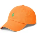 verstellbare-orangefarbene-baseballkappe-mit-grunem-logo-cotton-chino-classic-sport-von-polo-ralph-lauren