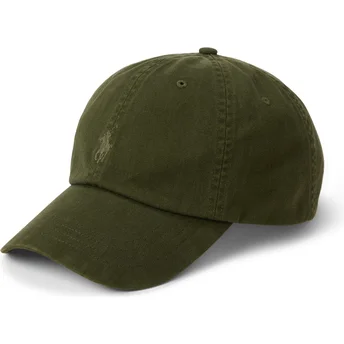 Casquette courbée verte ajustable avec logo vert Cotton Chino Classic Sport Polo Ralph Lauren