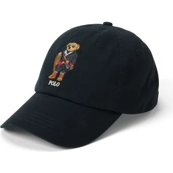 Verstellbare schwarze Kappe Classic Sport Polo Holiday Bear von Polo Ralph Lauren