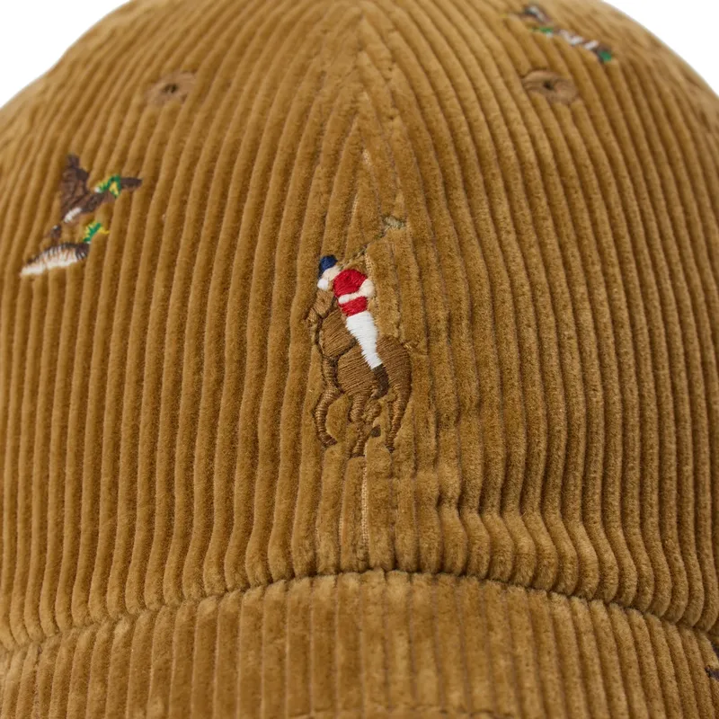braune-verstellbare-curved-cap-classic-sport-duck-corduroy-von-polo-ralph-lauren