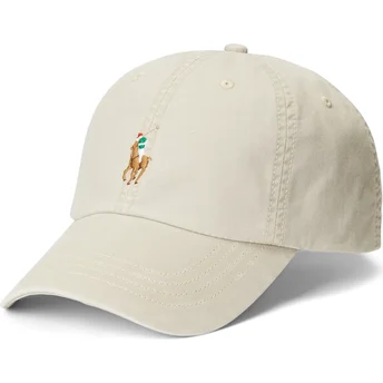 Casquette courbée beige ajustable Classic Sport Stretch Cotton Twill Polo Ralph Lauren