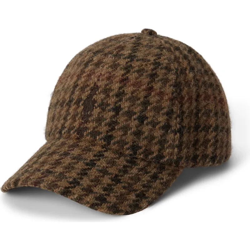 cappellino-curvo-marrone-regolabile-checked-wool-tweed-di-polo-ralph-lauren cappellino-curvo-marrone-regolabile-checked-wool-tweed-di-polo-ralph-lauren