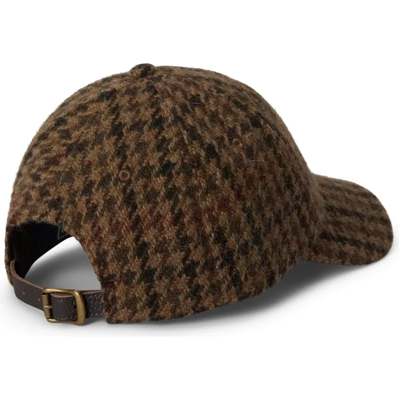 cappellino-curvo-marrone-regolabile-checked-wool-tweed-di-polo-ralph-lauren cappellino-curvo-marrone-regolabile-checked-wool-tweed-di-polo-ralph-lauren