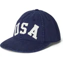 cappello-piatto-blu-navy-regolabile-usa-appliqued-twill-di-polo-ralph-lauren