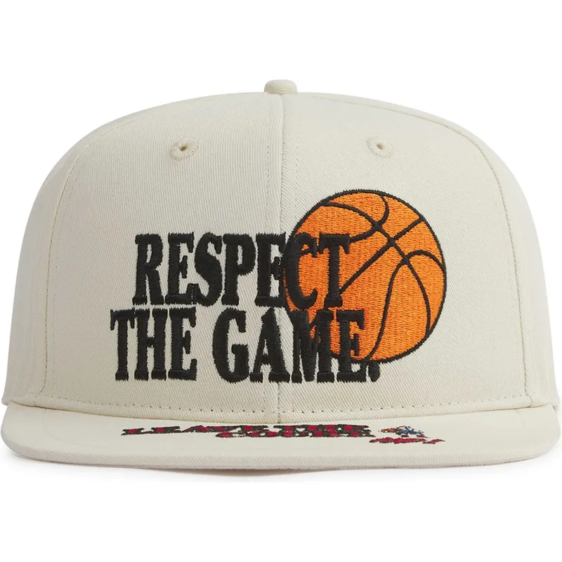 gorra-plana-beige-snapback-respect-the-game-slogan-de-and1