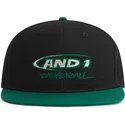 flad-sort-og-gron-snapback-kasket-graffiti-logo-fra-and1